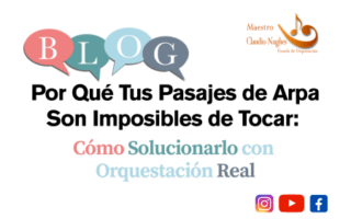 Manual de orquestación para arpa y pedales.